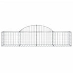 Arched Gabion Baskets 6 pcs 200x50x40/60 cm Galvanised Iron