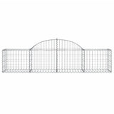 Arched Gabion Baskets 6 pcs 200x50x40/60 cm Galvanised Iron - Top-Down View