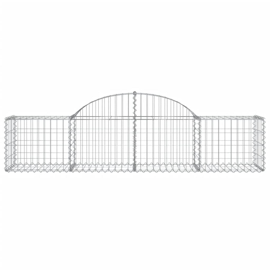 Arched Gabion Baskets 6 pcs 200x50x40/60 cm Galvanised Iron