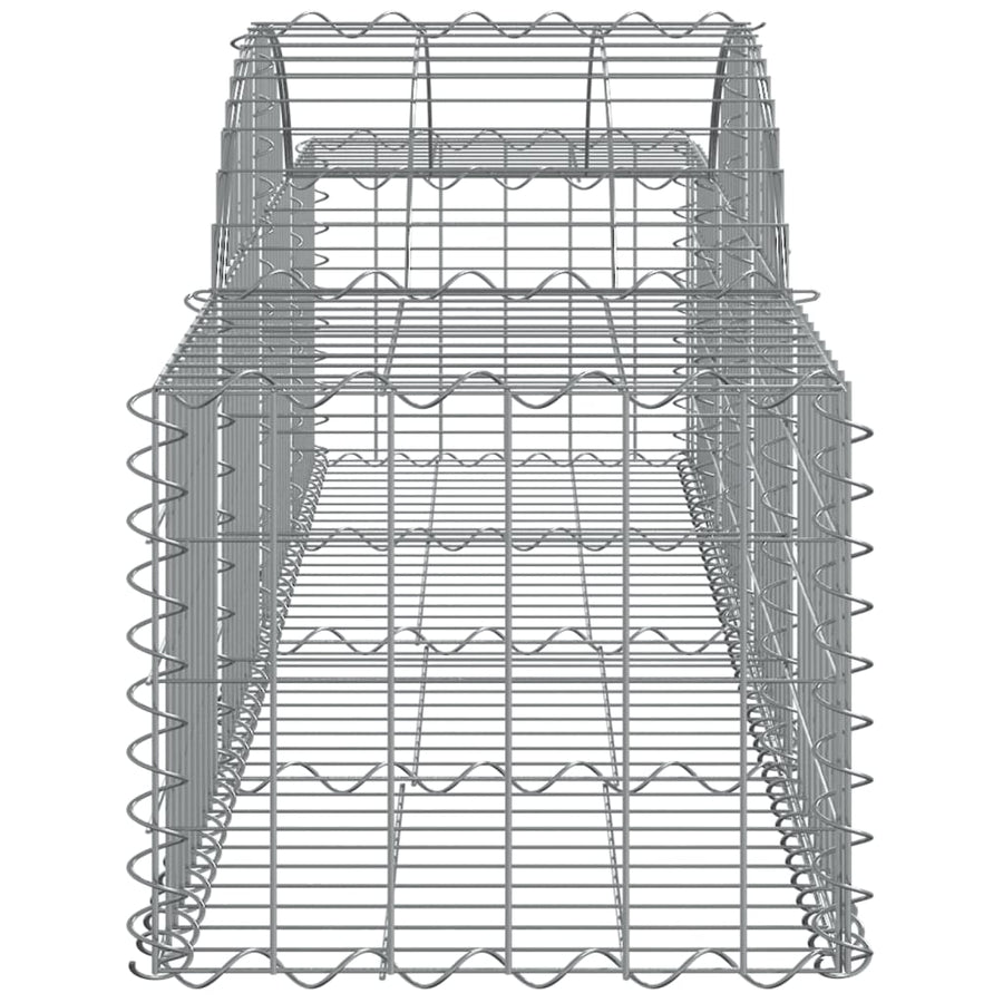 Arched Gabion Baskets 6 pcs 200x50x40/60 cm Galvanised Iron