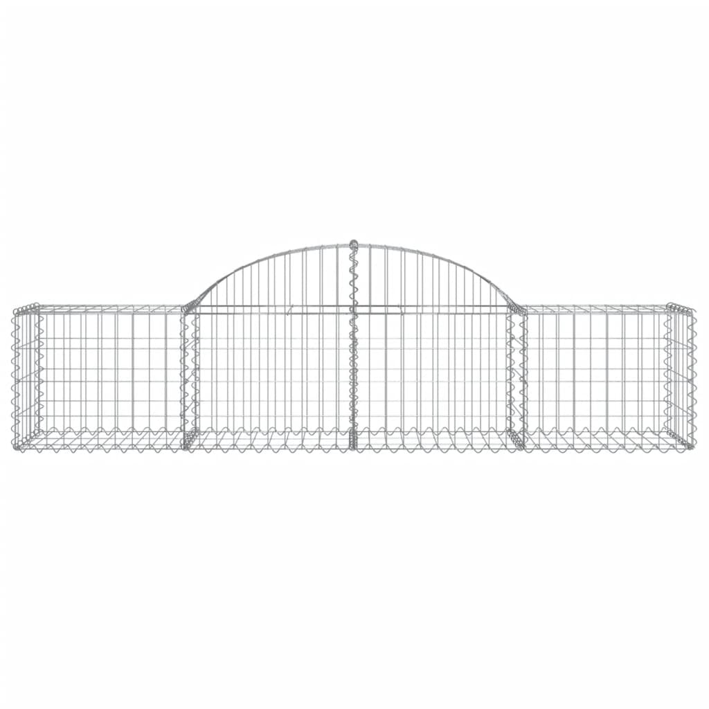 Arched Gabion Baskets 7 pcs 200x50x40/60 cm Galvanised Iron
