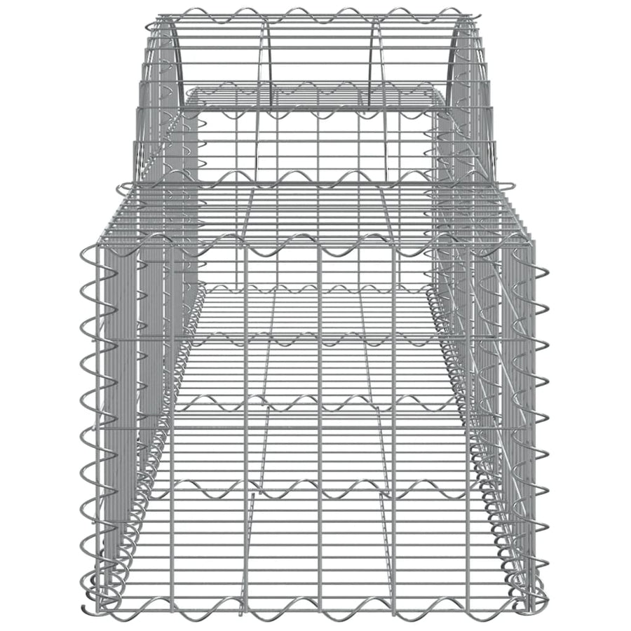 Arched Gabion Baskets 9 pcs 200x50x40/60 cm Galvanised Iron