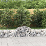 Arched Gabion Baskets 10 pcs 200x50x40/60 cm Galvanised Iron