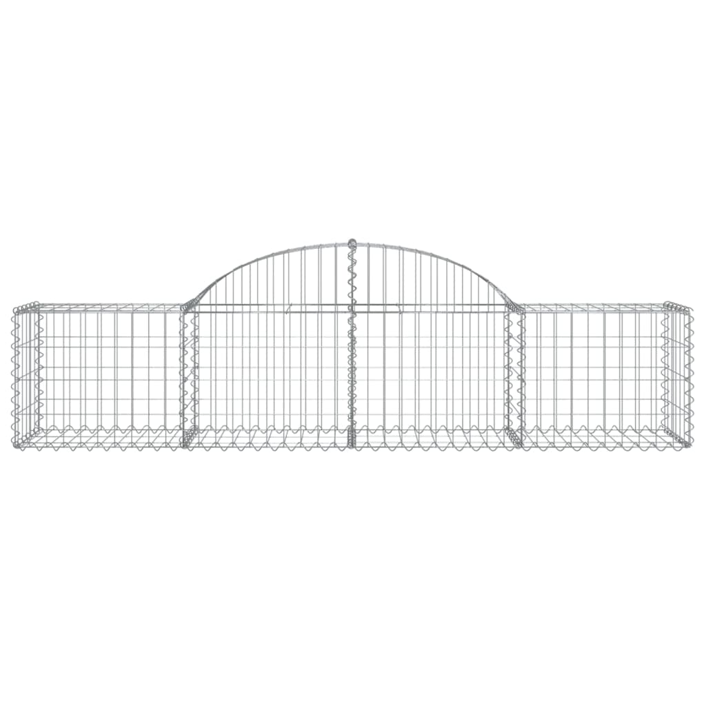 Arched Gabion Baskets 13 pcs 200x50x40/60 cm Galvanised Iron