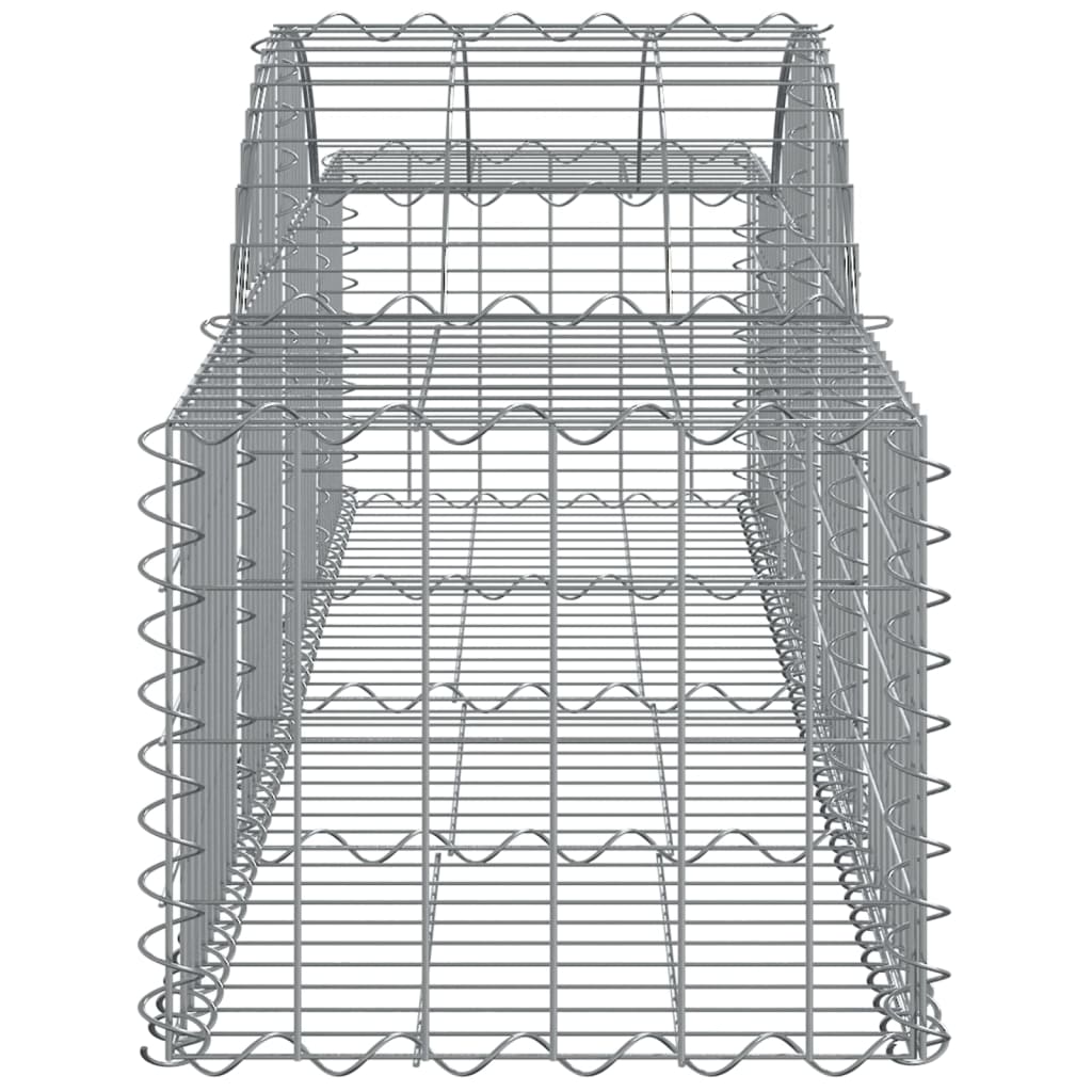 Arched Gabion Baskets 14 pcs 200x50x40/60 cm Galvanised Iron