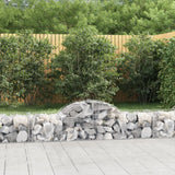 Arched Gabion Baskets 14 pcs 200x50x40/60 cm Galvanised Iron