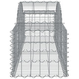Arched Gabion Baskets 18 pcs 200x50x40/60 cm Galvanised Iron