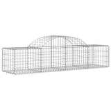 Arched Gabion Baskets 40 pcs 200x50x40/60 cm Galvanised Iron - Side View