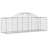 Arched Gabion Baskets 2 pcs 200x50x60/80 cm Galvanised Iron - Side View