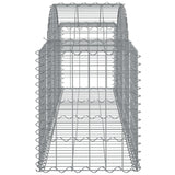 Arched Gabion Baskets 3 pcs 200x50x60/80 cm Galvanised Iron - 45-Degree Angle