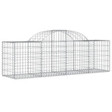 Arched Gabion Baskets 4 pcs 200x50x60/80 cm Galvanised Iron