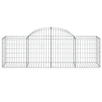 Arched Gabion Baskets 4 pcs 200x50x60/80 cm Galvanised Iron