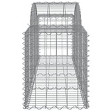 Arched Gabion Baskets 4 pcs 200x50x60/80 cm Galvanised Iron