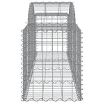 Arched Gabion Baskets 4 pcs 200x50x60/80 cm Galvanised Iron