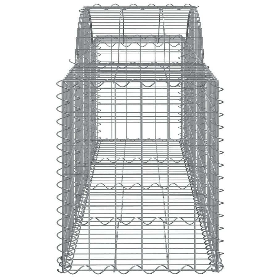 Arched Gabion Baskets 4 pcs 200x50x60/80 cm Galvanised Iron