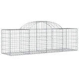 Arched Gabion Baskets 5 pcs 200x50x60/80 cm Galvanised Iron - Side View