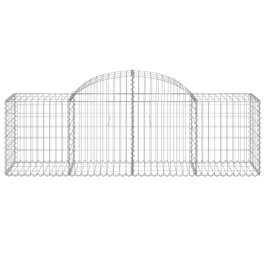 Arched Gabion Baskets 8 pcs 200x50x60/80 cm Galvanised Iron