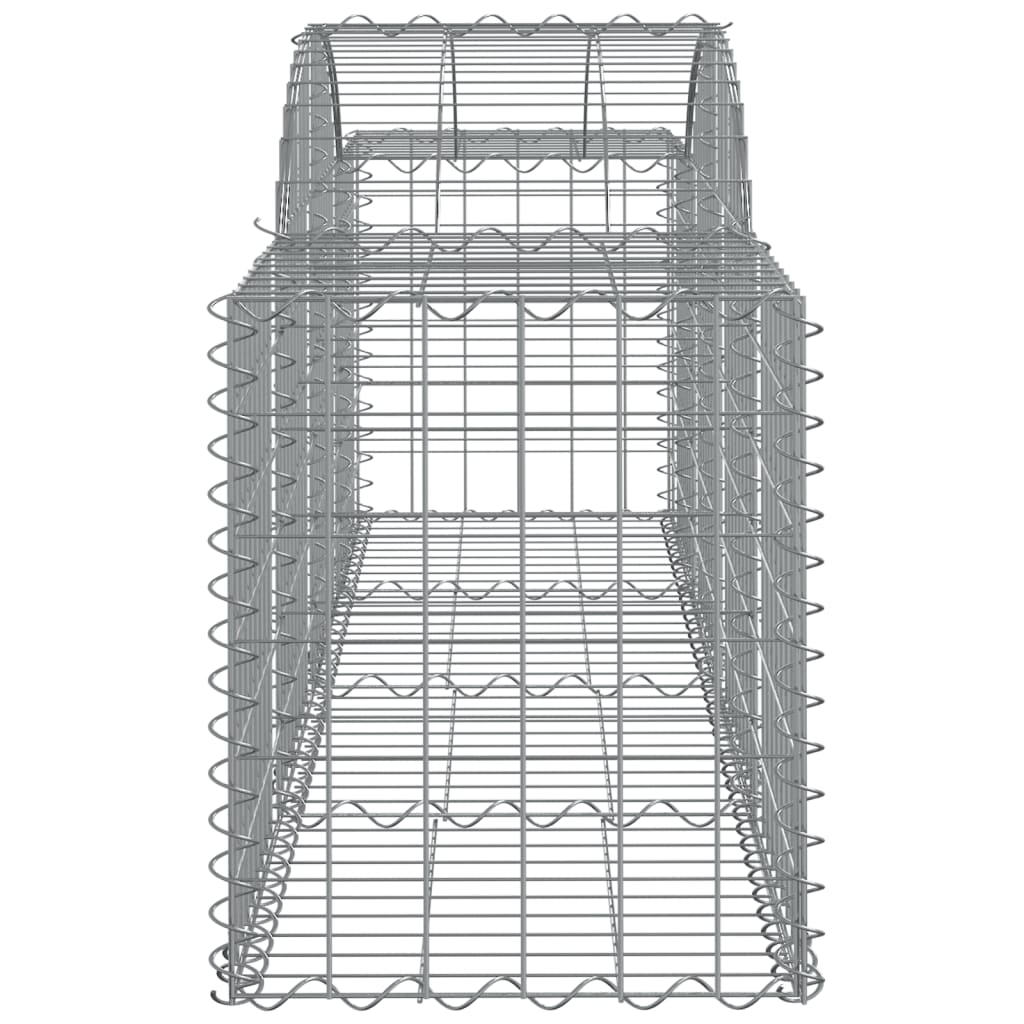 Arched Gabion Baskets 10 pcs 200x50x60/80 cm Galvanised Iron