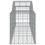 Arched Gabion Baskets 10 pcs 200x50x60/80 cm Galvanised Iron - 45-Degree Angle