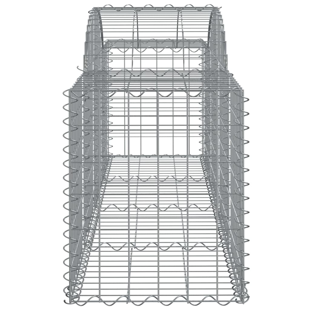 Arched Gabion Baskets 14 pcs 200x50x60/80 cm Galvanised Iron