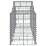 Arched Gabion Baskets 14 pcs 200x50x60/80 cm Galvanised Iron - 45-Degree Angle