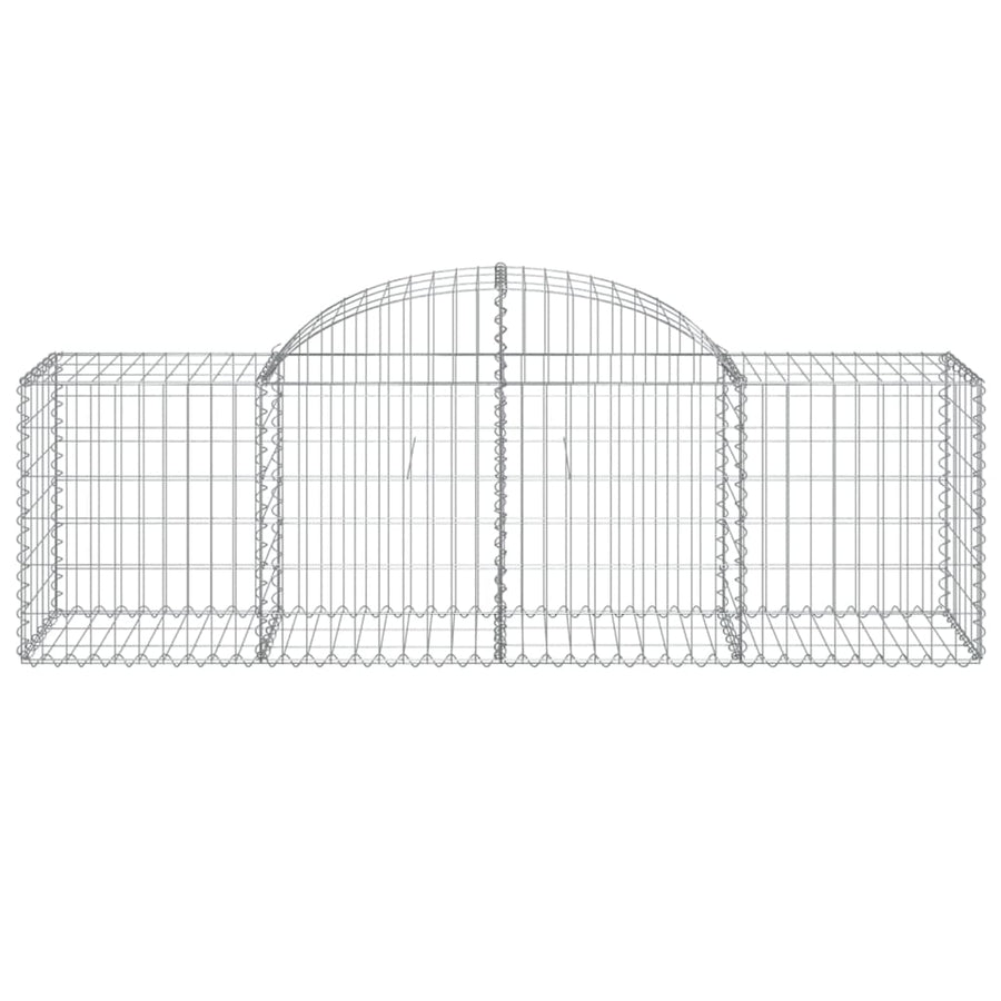 Arched Gabion Baskets 20 pcs 200x50x60/80 cm Galvanised Iron