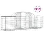 Arched Gabion Baskets 30 pcs 200x50x60/80 cm Galvanised Iron