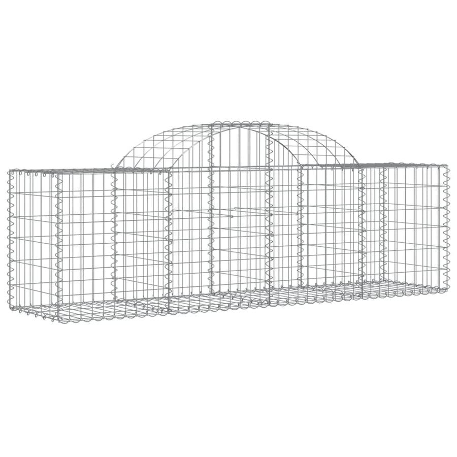 Arched Gabion Baskets 30 pcs 200x50x60/80 cm Galvanised Iron