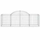 Arched Gabion Baskets 40 pcs 200x50x60/80 cm Galvanised Iron - Top-Down View