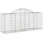 Arched Gabion Baskets 3 pcs 200x50x80/100 cm Galvanised Iron