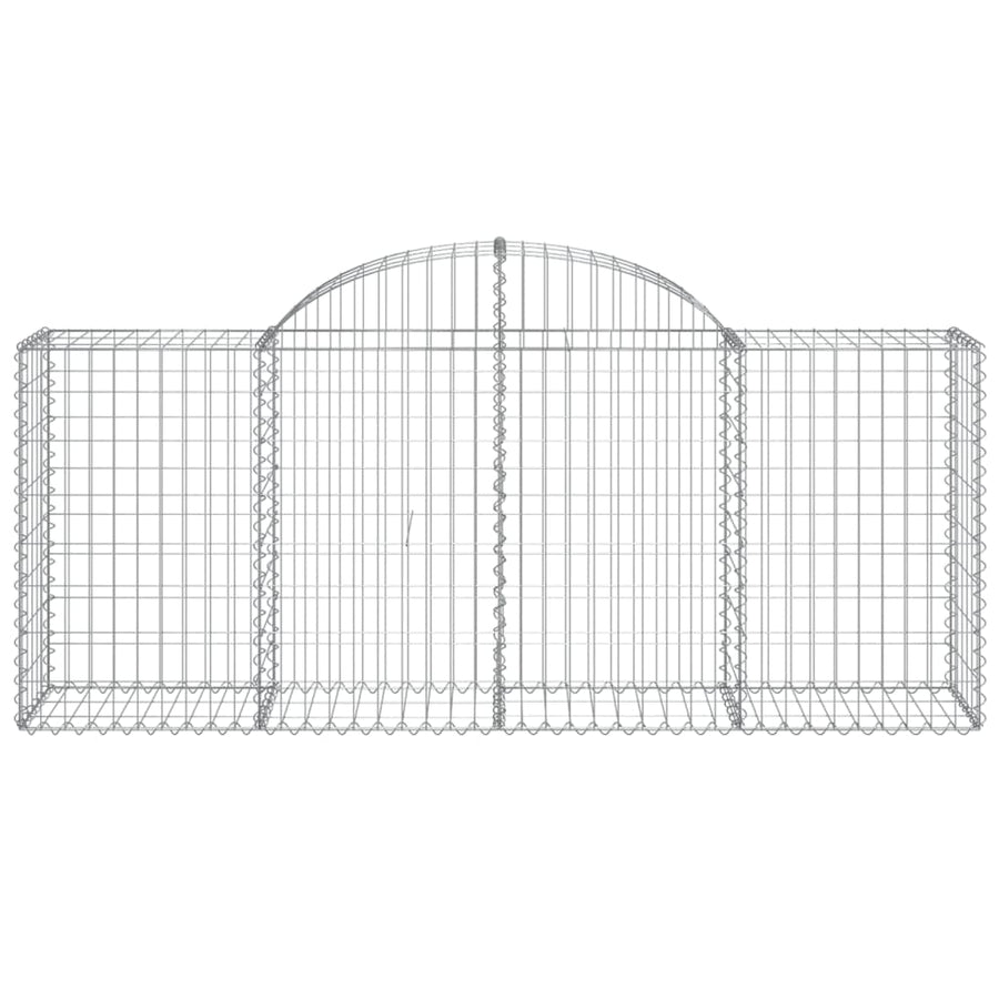 Arched Gabion Baskets 3 pcs 200x50x80/100 cm Galvanised Iron