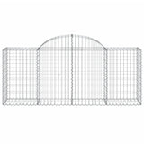 Arched Gabion Baskets 4 pcs 200x50x80/100 cm Galvanised Iron