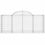 Arched Gabion Baskets 4 pcs 200x50x80/100 cm Galvanised Iron