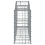 Arched Gabion Baskets 4 pcs 200x50x80/100 cm Galvanised Iron