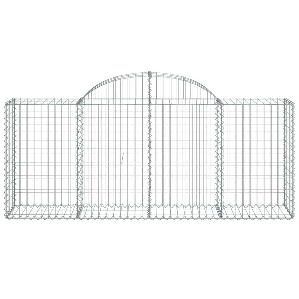Arched Gabion Baskets 7 pcs 200x50x80/100 cm Galvanised Iron
