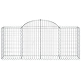 Arched Gabion Baskets 7 pcs 200x50x80/100 cm Galvanised Iron