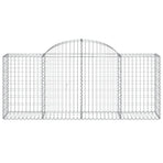 Arched Gabion Baskets 8 pcs 200x50x80/100 cm Galvanised Iron