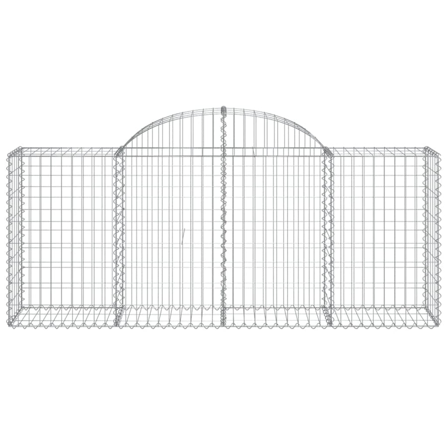 Arched Gabion Baskets 8 pcs 200x50x80/100 cm Galvanised Iron