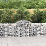 Arched Gabion Baskets 9 pcs 200x50x80/100 cm Galvanised Iron
