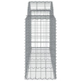Arched Gabion Baskets 10 pcs 200x50x80/100 cm Galvanised Iron