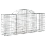 Arched Gabion Baskets 11 pcs 200x50x80/100 cm Galvanised Iron