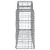 Arched Gabion Baskets 11 pcs 200x50x80/100 cm Galvanised Iron - 45-Degree Angle