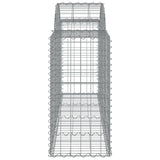Arched Gabion Baskets 12 pcs 200x50x80/100 cm Galvanised Iron - 45-Degree Angle