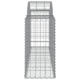 Arched Gabion Baskets 14 pcs 200x50x80/100 cm Galvanised Iron