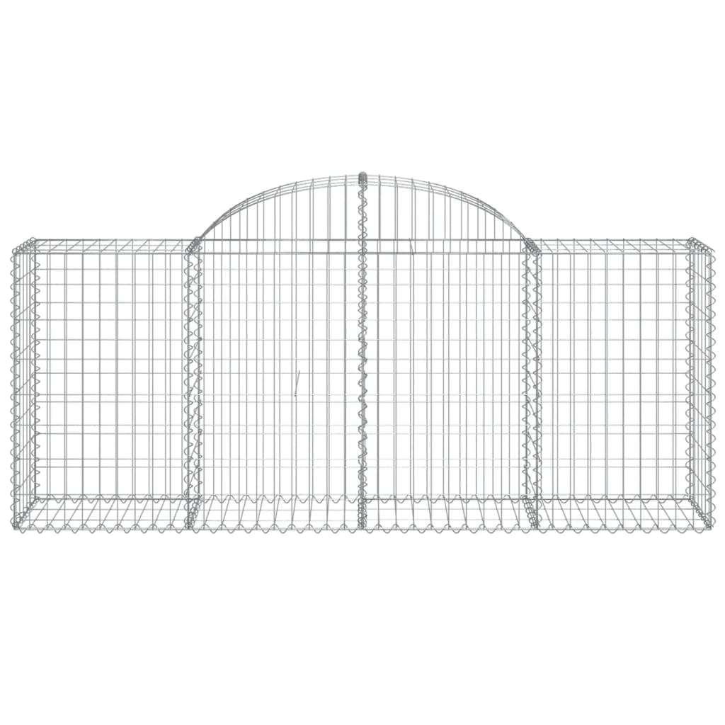 Arched Gabion Baskets 25 pcs 200x50x80/100 cm Galvanised Iron