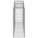 Arched Gabion Baskets 2 pcs 200x50x100/120 cm Galvanised Iron