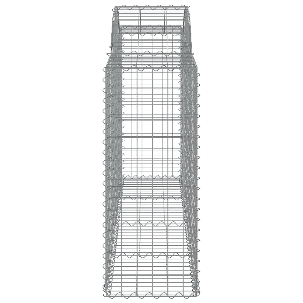 Arched Gabion Baskets 3 pcs 200x50x100/120 cm Galvanised Iron