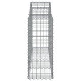 Arched Gabion Baskets 3 pcs 200x50x100/120 cm Galvanised Iron