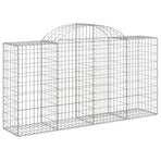 Arched Gabion Baskets 10 pcs 200x50x100/120 cm Galvanised Iron
