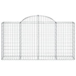 Arched Gabion Baskets 10 pcs 200x50x100/120 cm Galvanised Iron